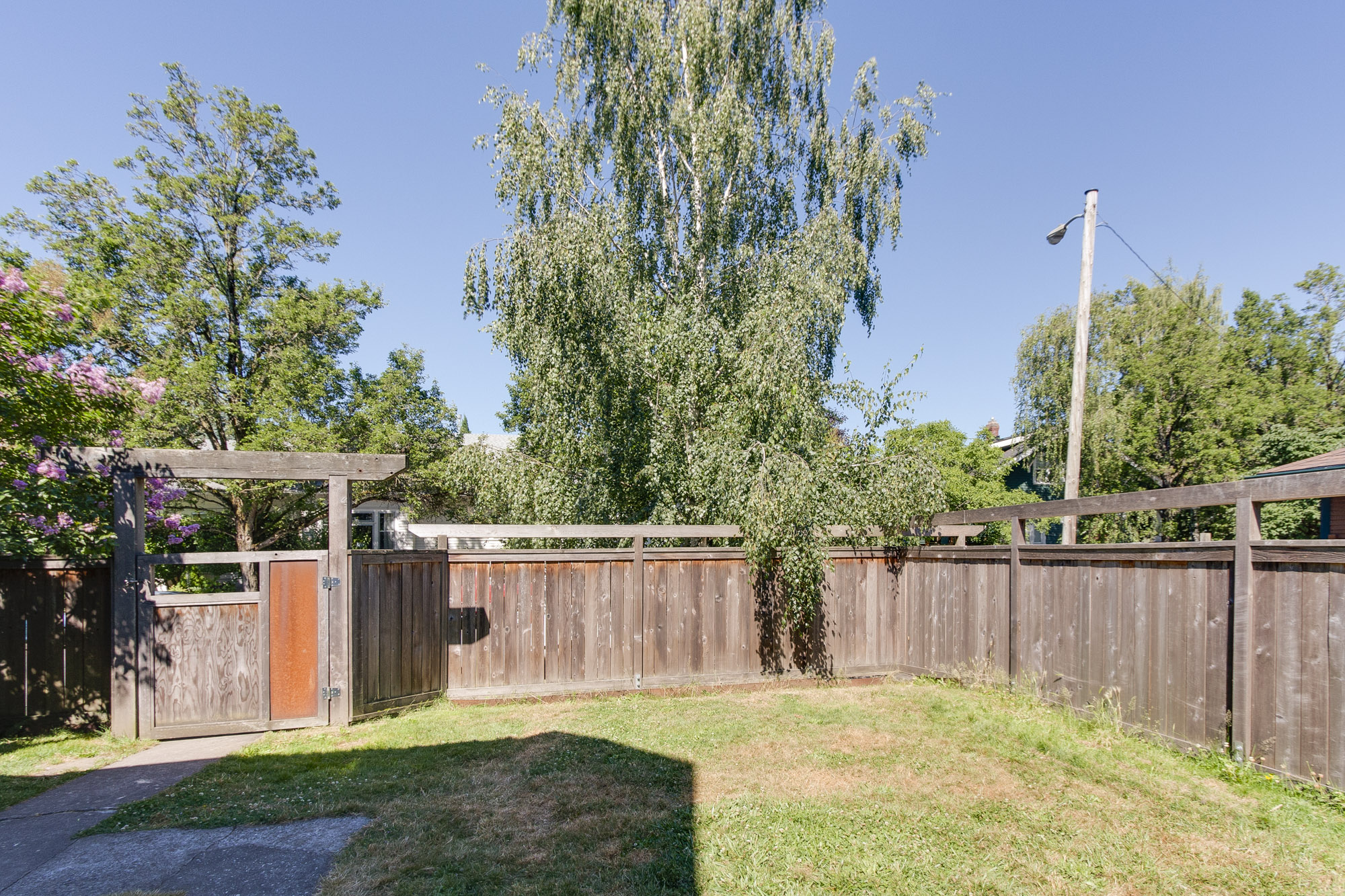 Large fenced back yard