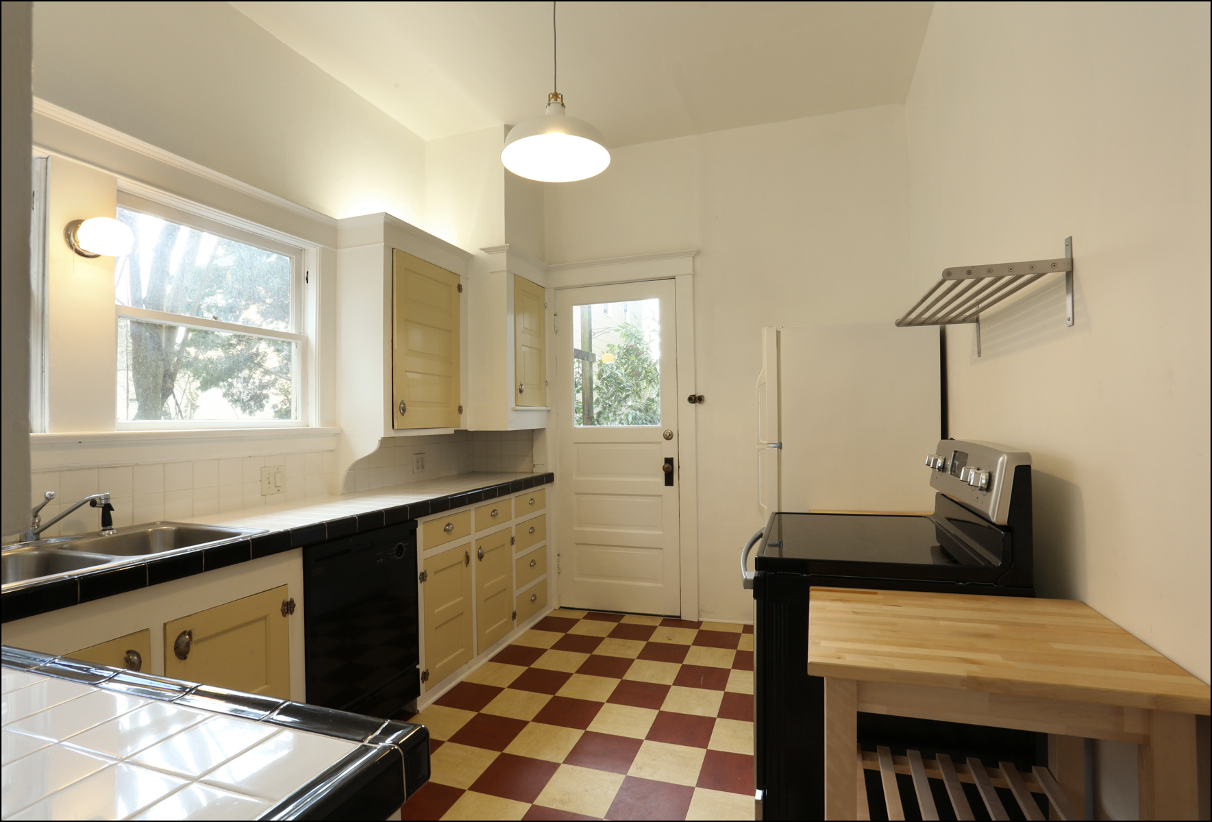 First floor kitchen - door leads to back yard.
