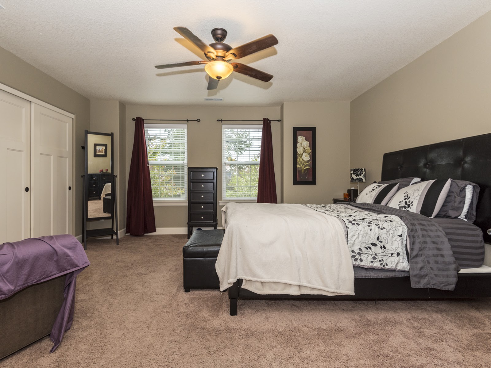 2nd floor master bedroom with large closets