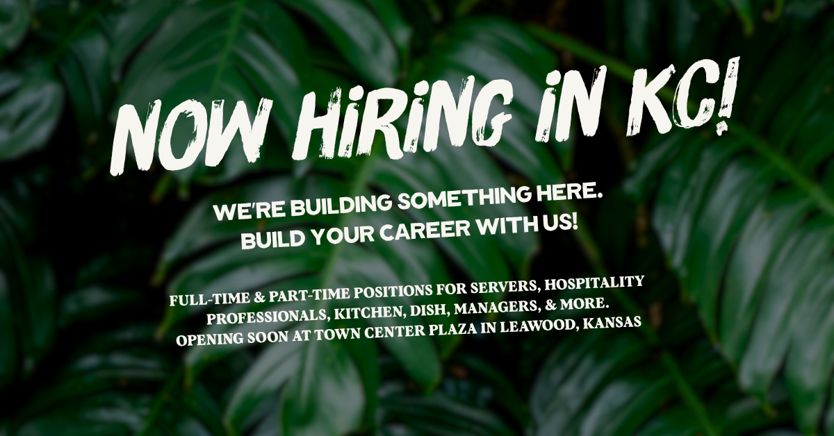 a now-hiring graphic for a new Local Lime location opening soon in Kansas City