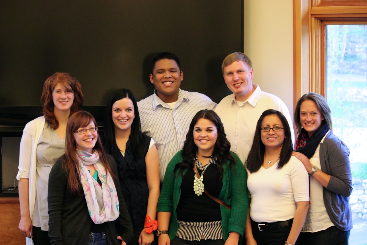 From left to right: Lychelle, Christina, Kendra, Lesther, McKell, Lynn, Ana, and Jenn. A team of USU students, many from the Culture and Mental Health Lab, conducted a diversity training for the Hugh O’Brian Youth (HOBY) leadership group on 5/8/2014 in Provo, UT. Youths learned about cultural competence through hands-on activities and skillful debriefing from this capable team of trainers! 