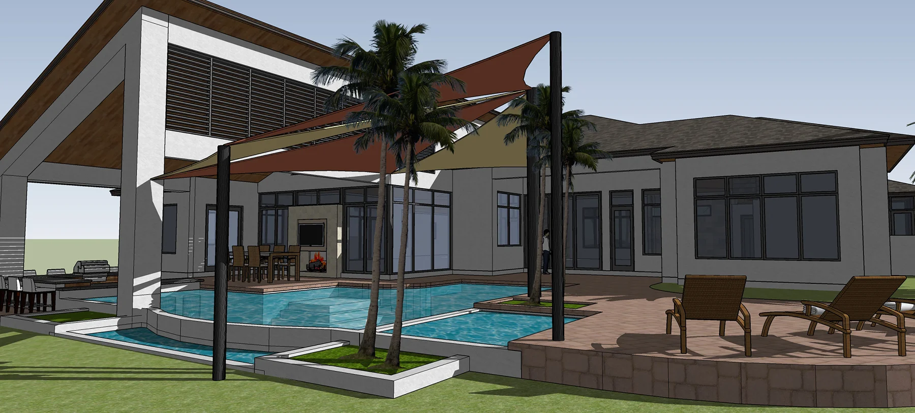 Rear Sketchup Elevation