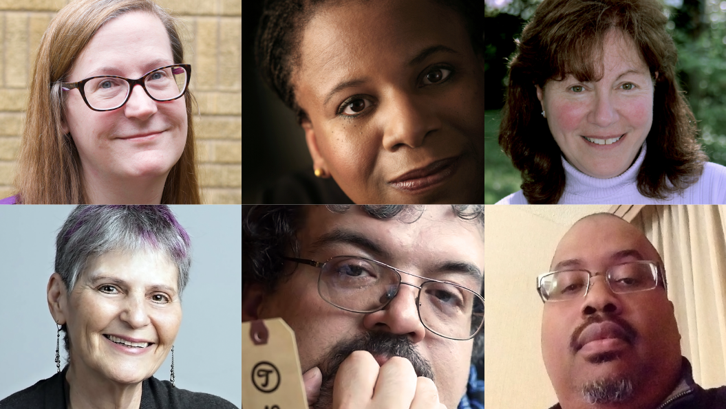   2018 RNPF Playwrights  (From top left: Paula Hendrickson, Mildred Lewis, Marilyn Millstone, Steffi Ruben, Matthew Weaver, Charles White) 