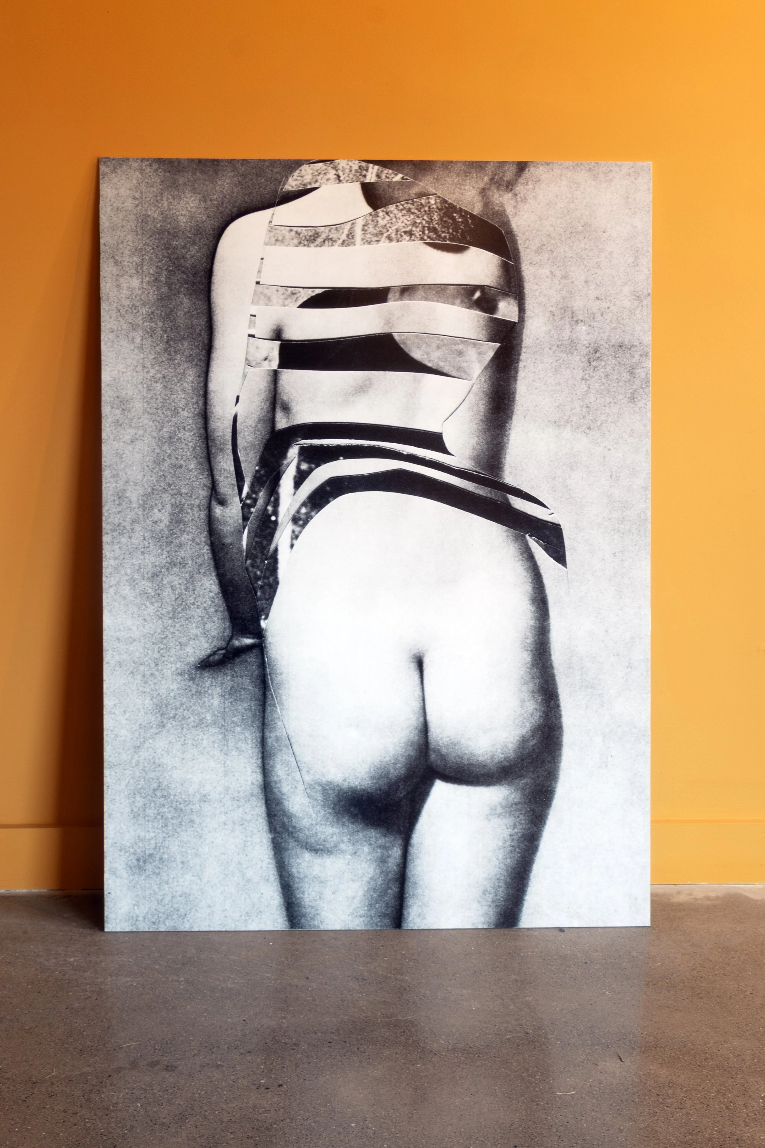  WOMENS WORK at the Germantown Laundromat, digital photographic collage, 28.25” x 39.5” x 1/4", 2025 