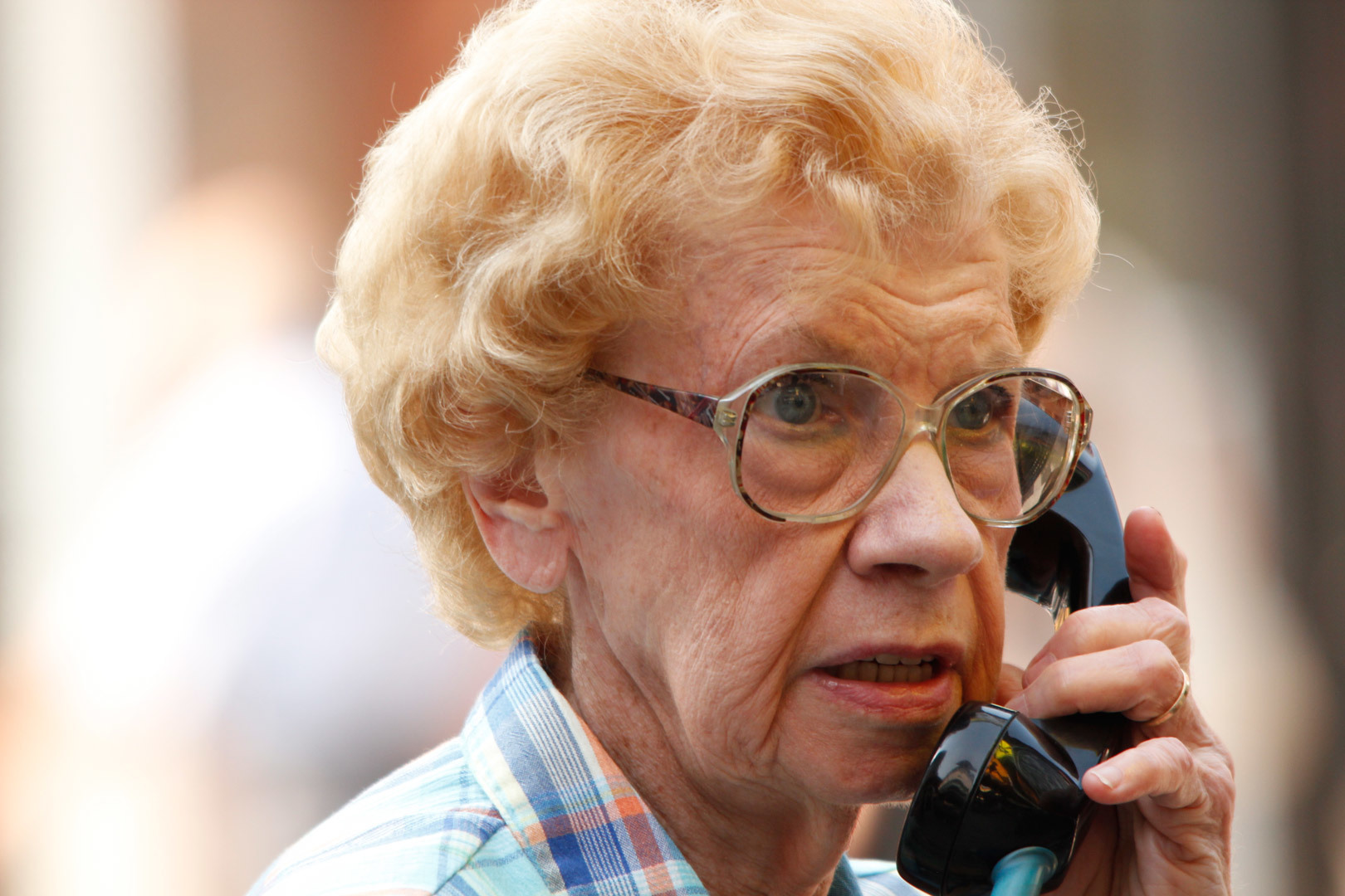 Elderly Woman on the Phone