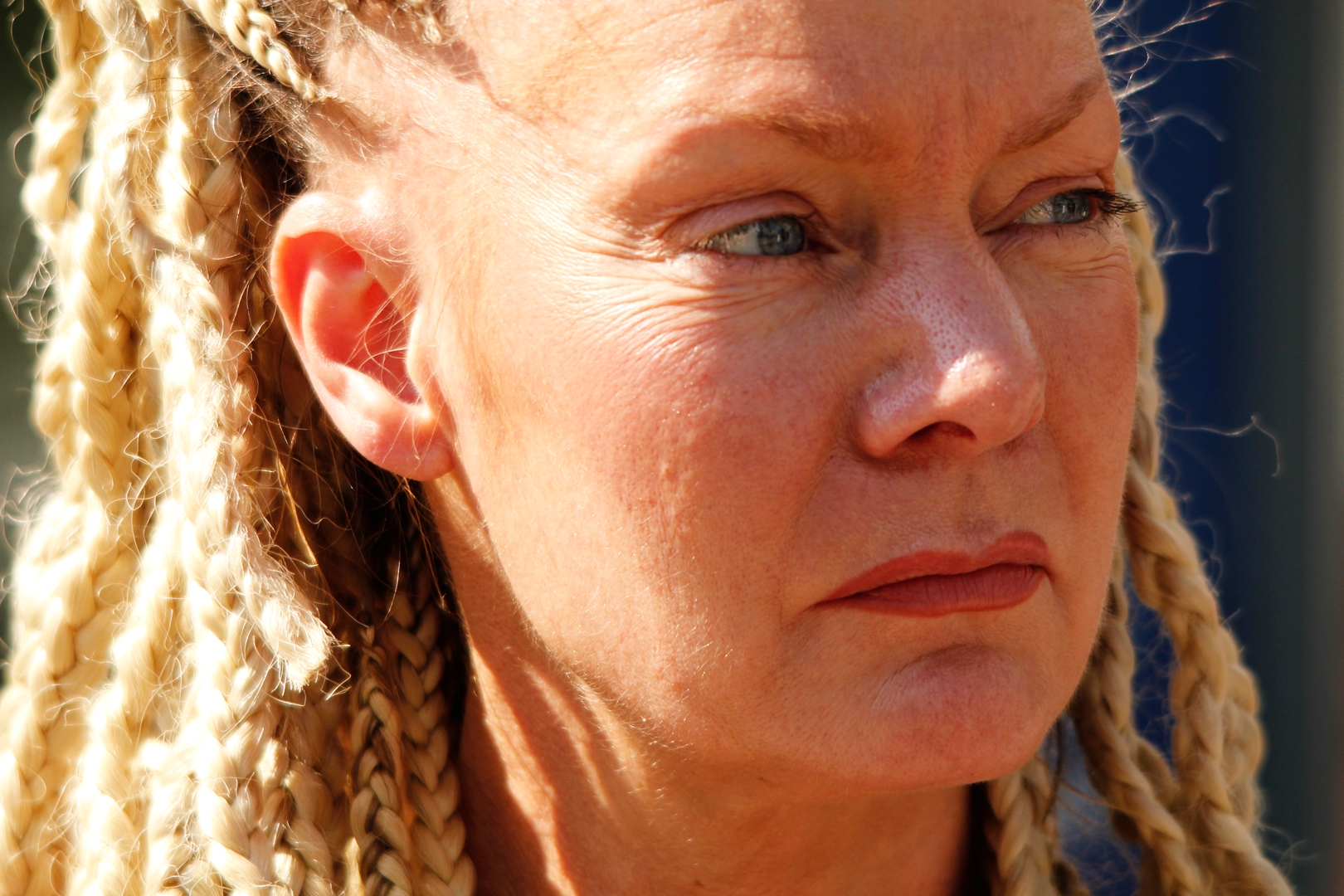 Woman with braids