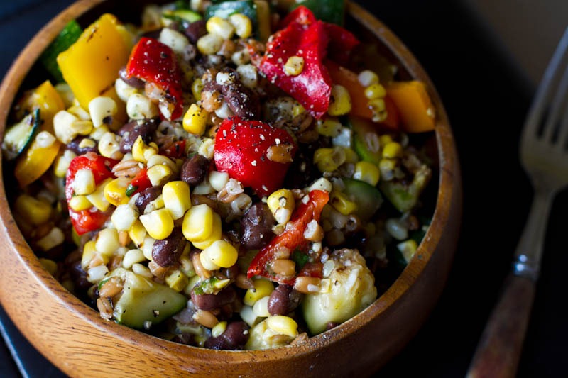 Oh She Glows Long Weekend Grilled Salad (my quinoa salad went too quickly to snap a pic!)