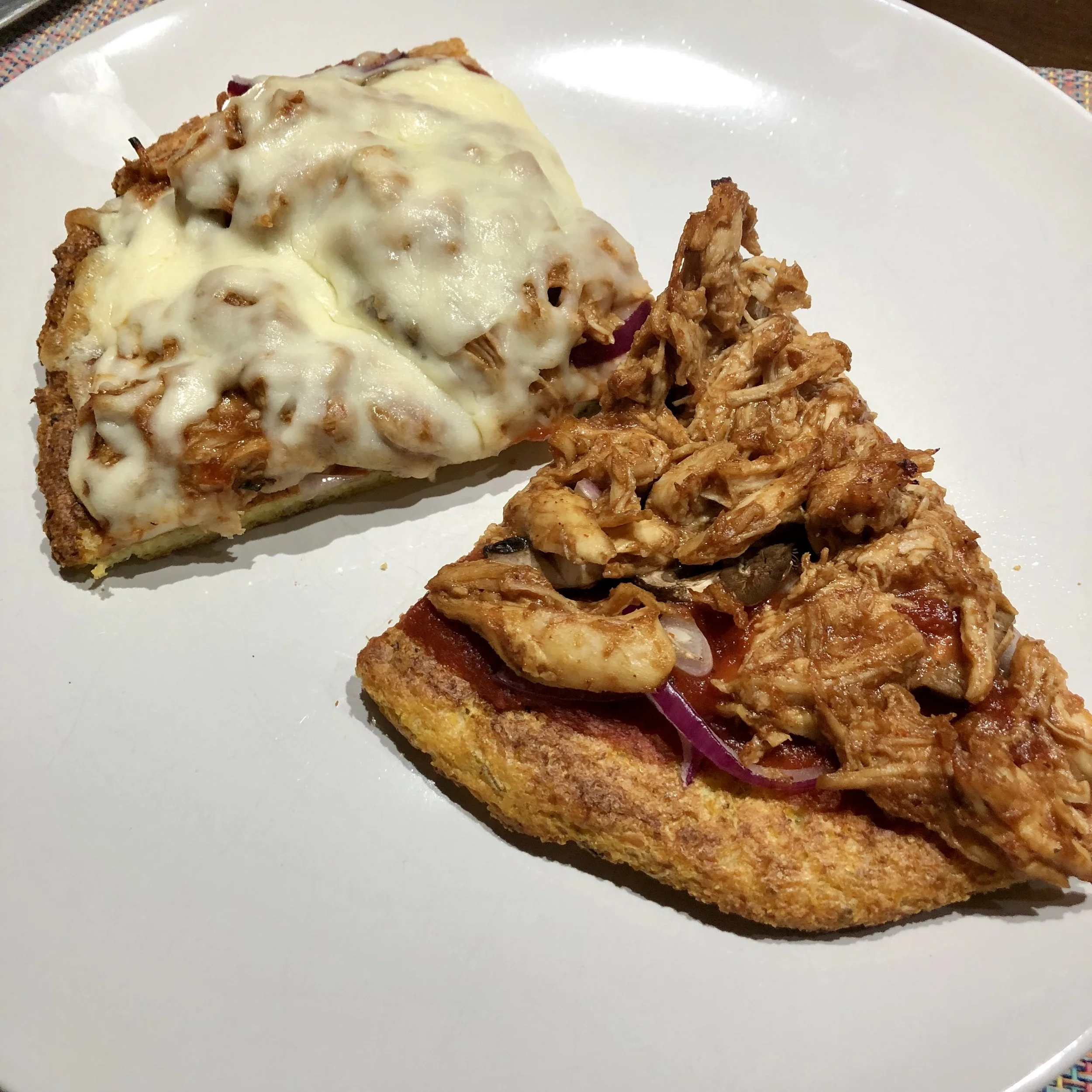 His and Her slices. We were too hungry to take time for a beautiful pic :)