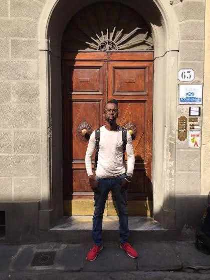 The door to our AirBNB