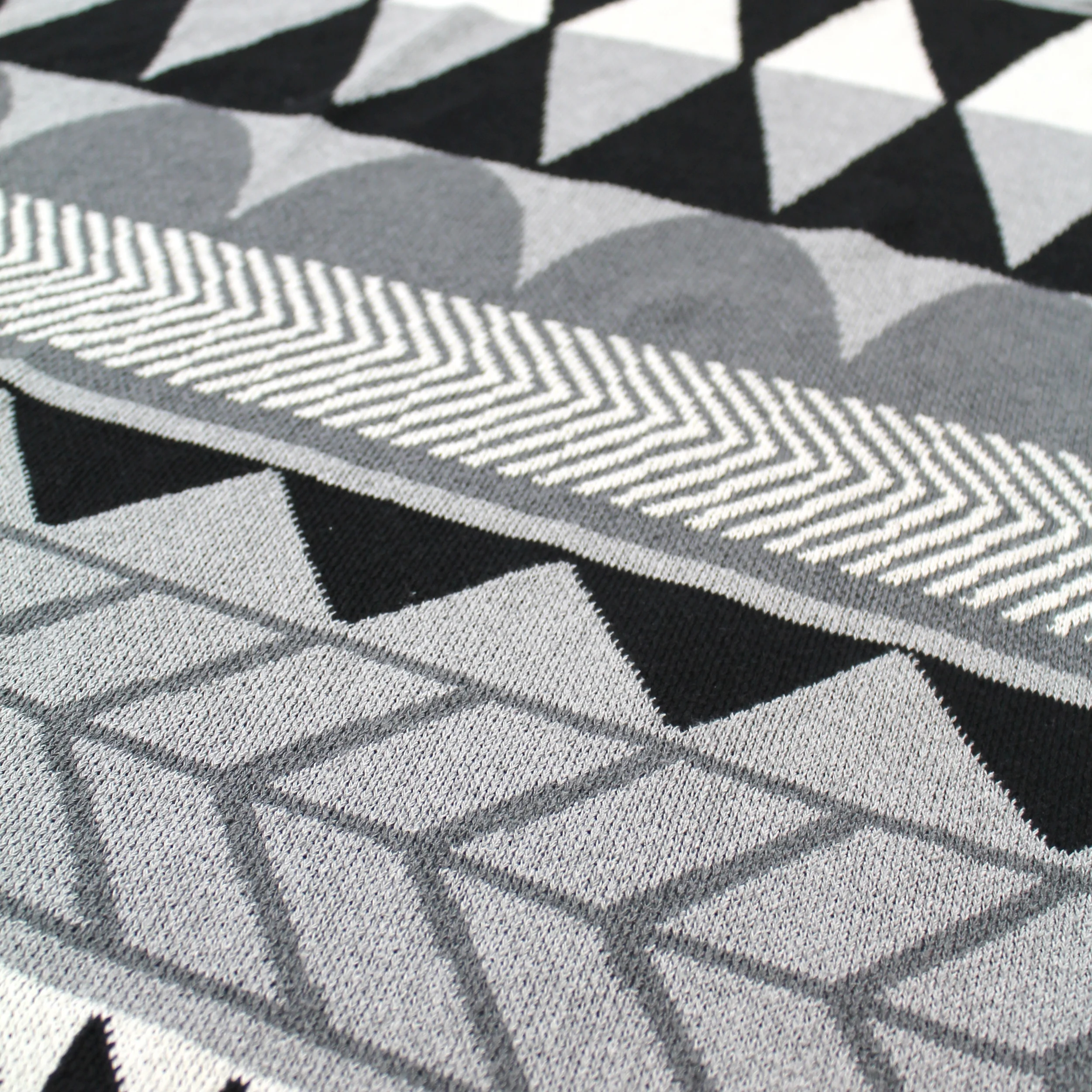 mixed pattern throw blanket