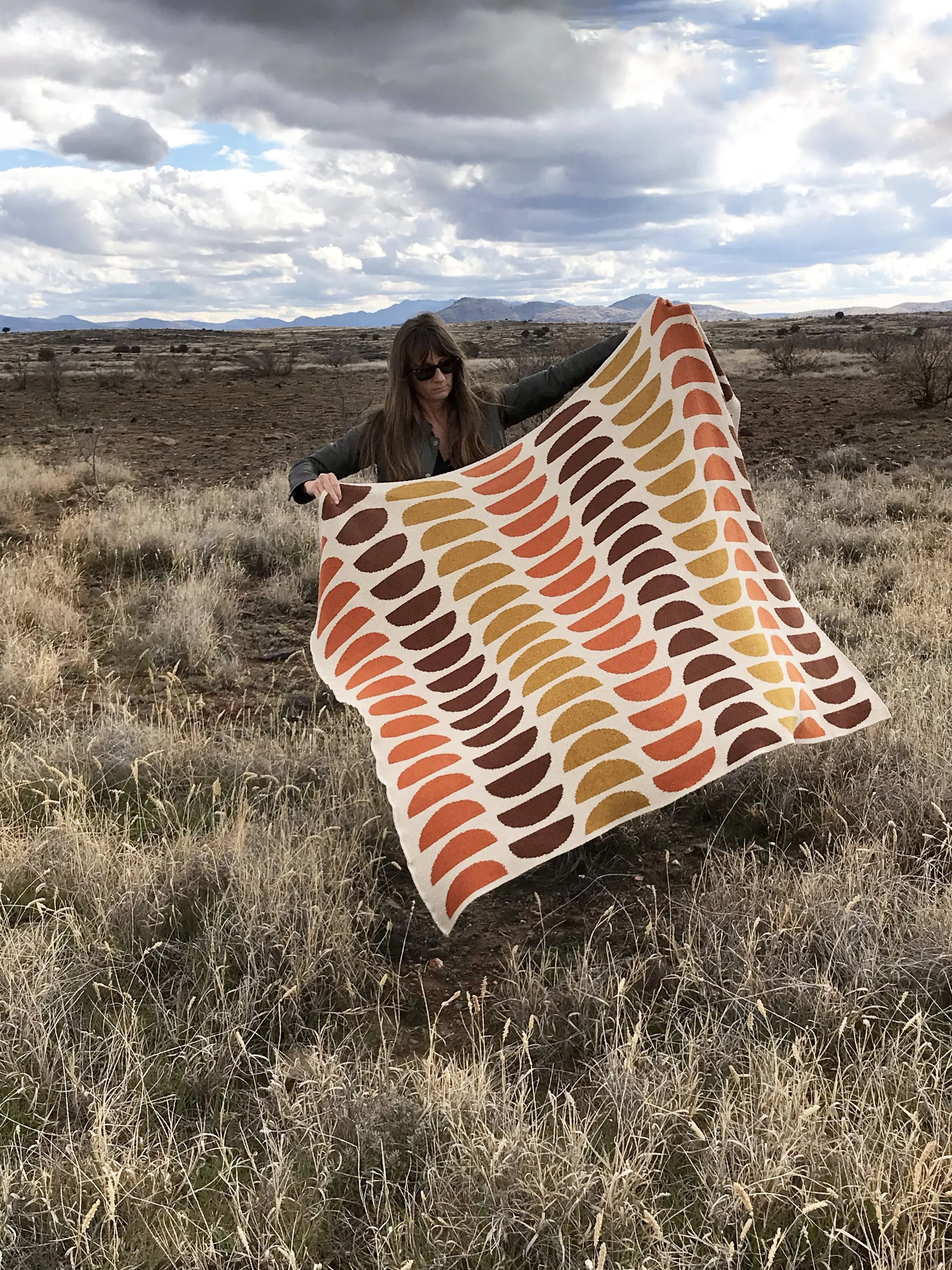 cotton patterned throw