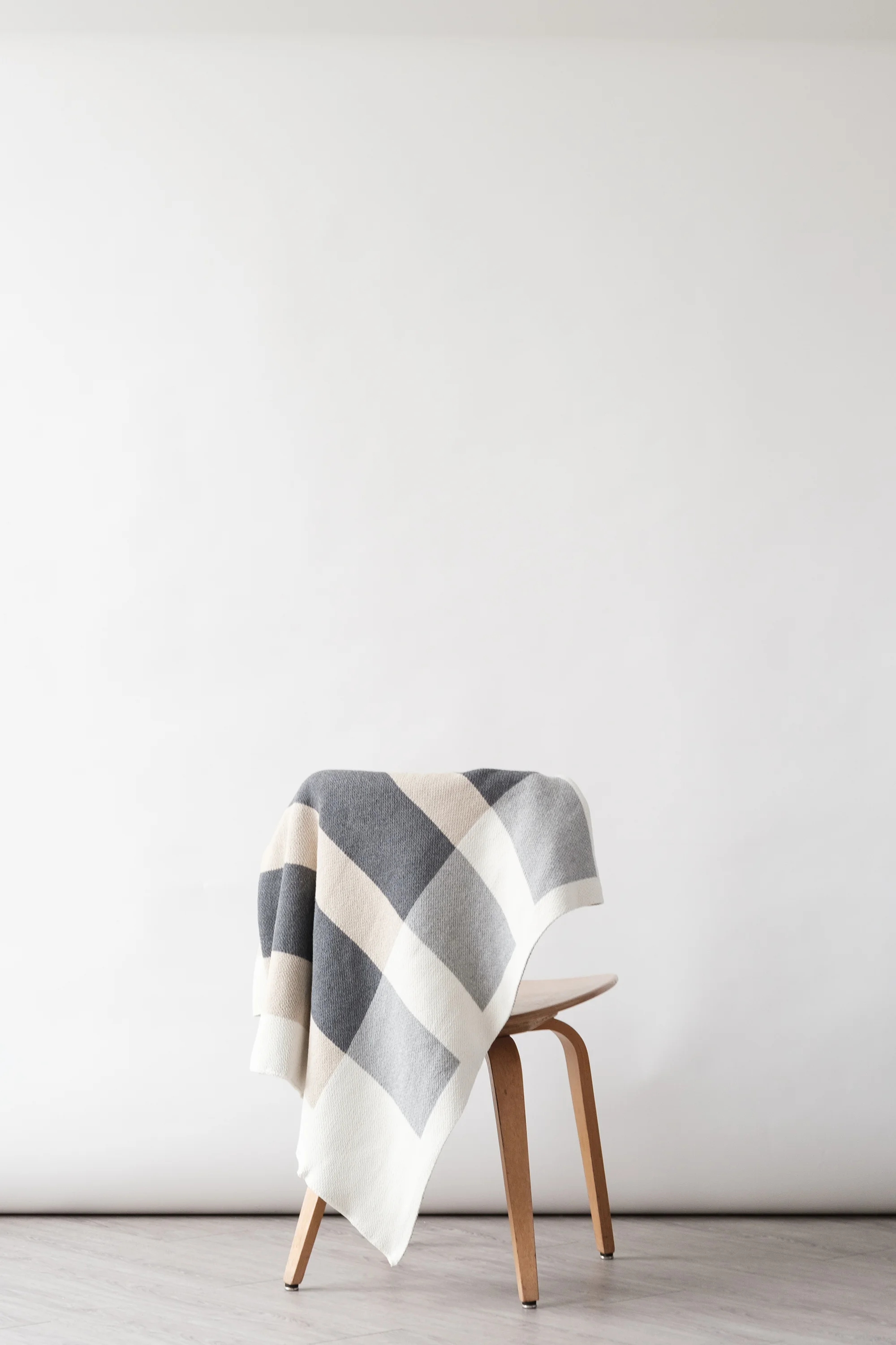 tan and grey throw