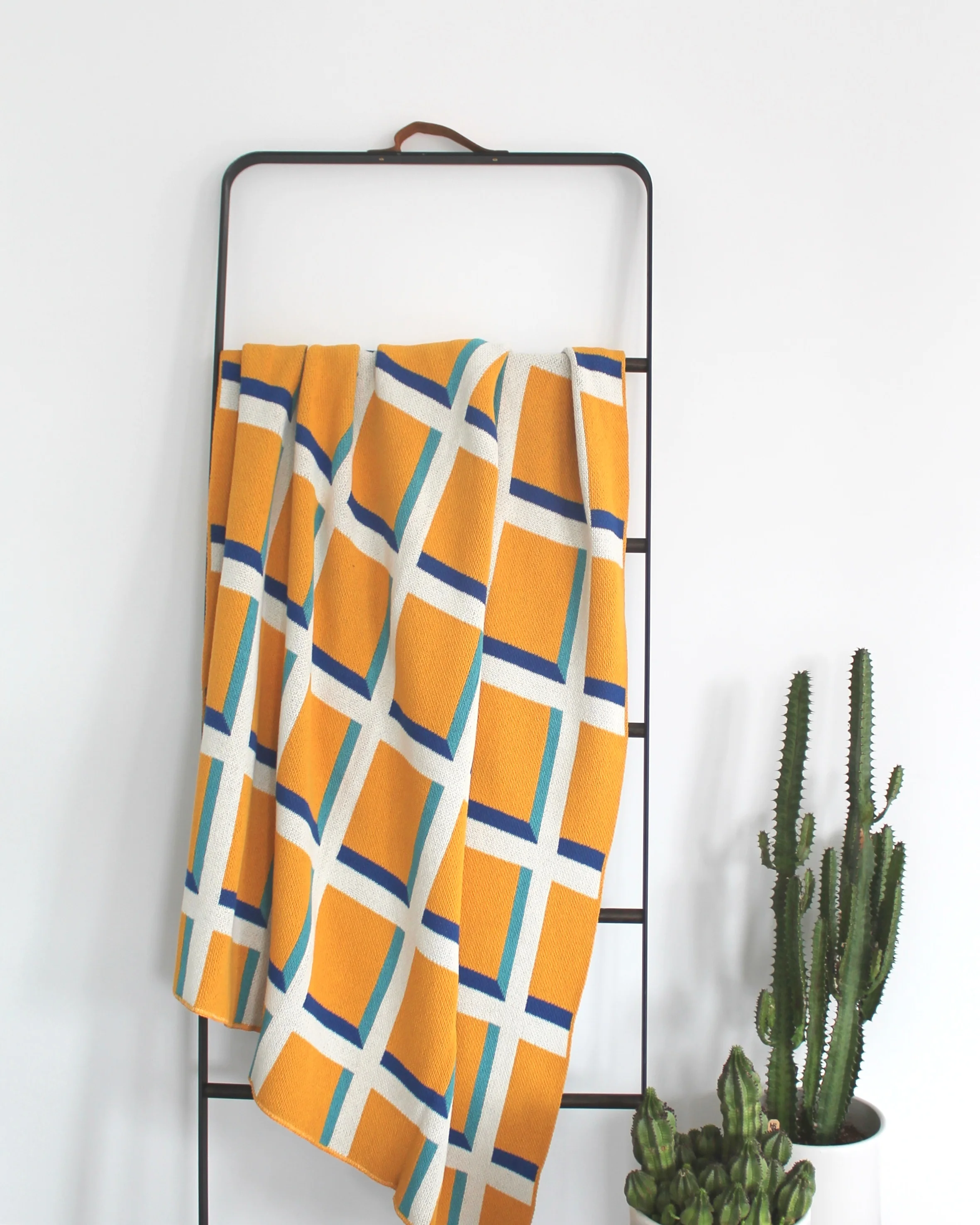 yellow modern throw
