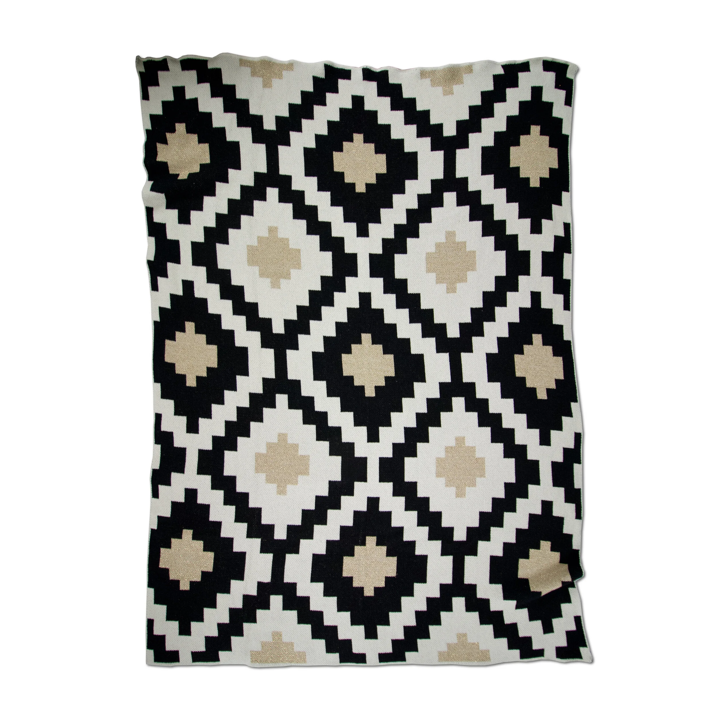 black and gold throw