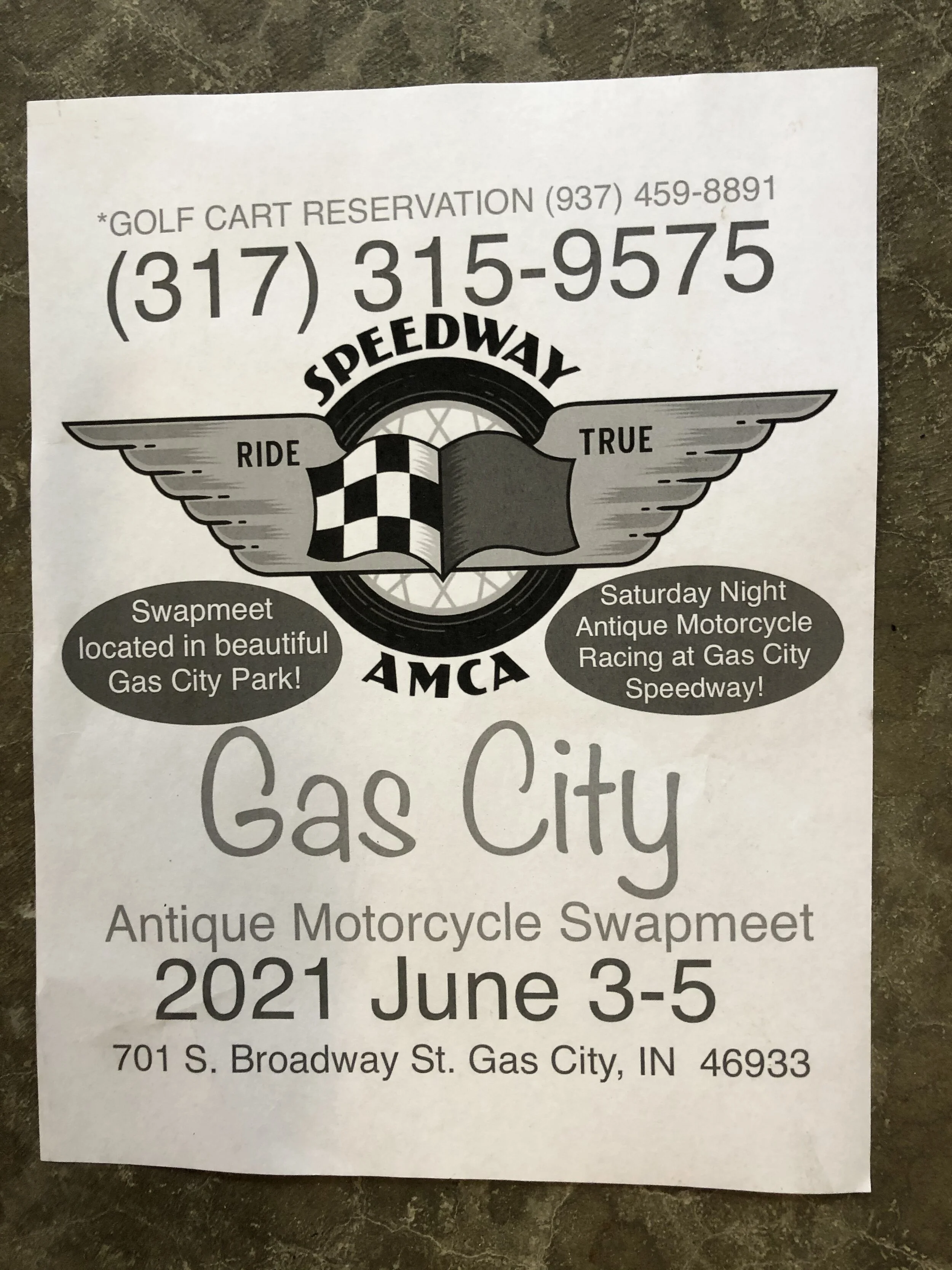 Gas City Swap Meet with Speedway AMCA
