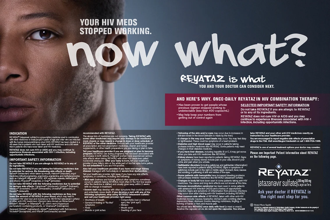 Reyataz Print Ad