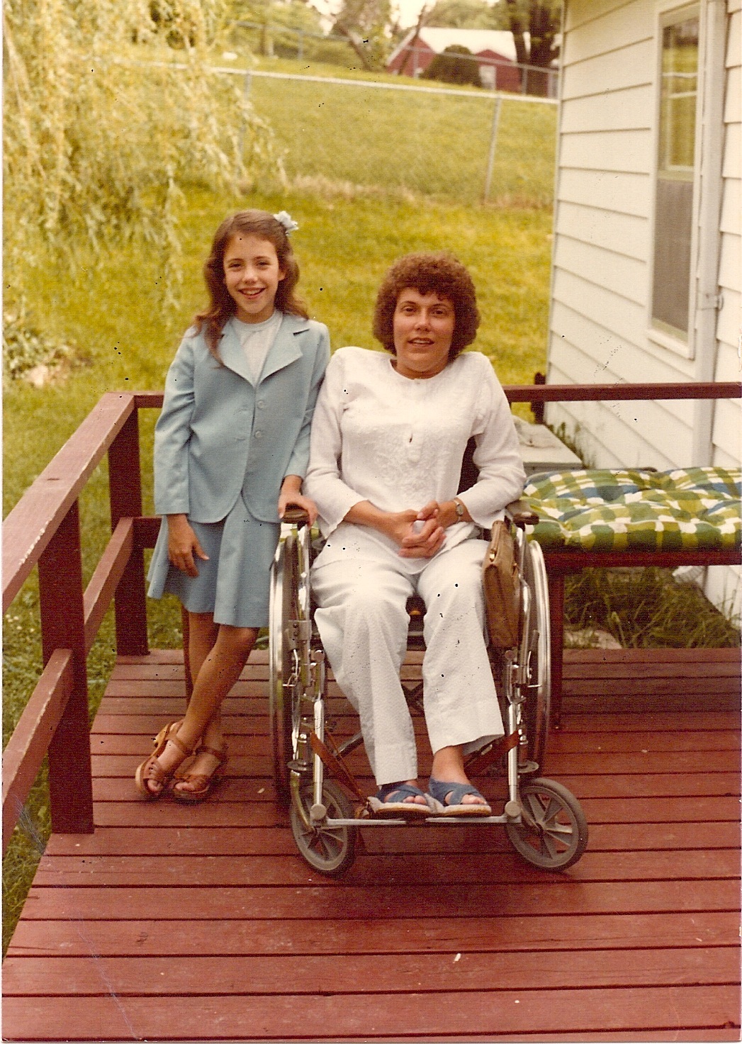 Looking our best, we are off to the mother-daughter banquet at church, May 12, 1982.