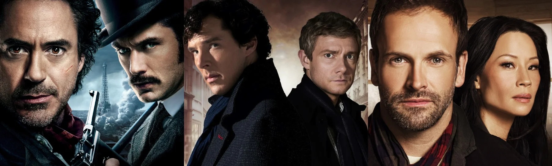 Sherlock Holmes Movie, Sherlock BBC, Elementary CBS poster