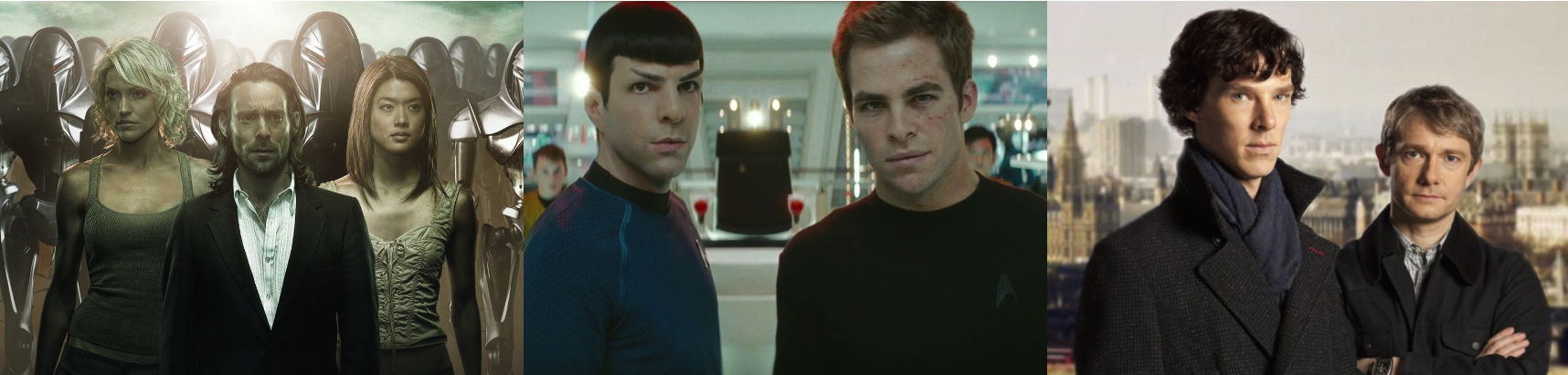 Battlestar Galactica, Star Trek (2009), Sherlock