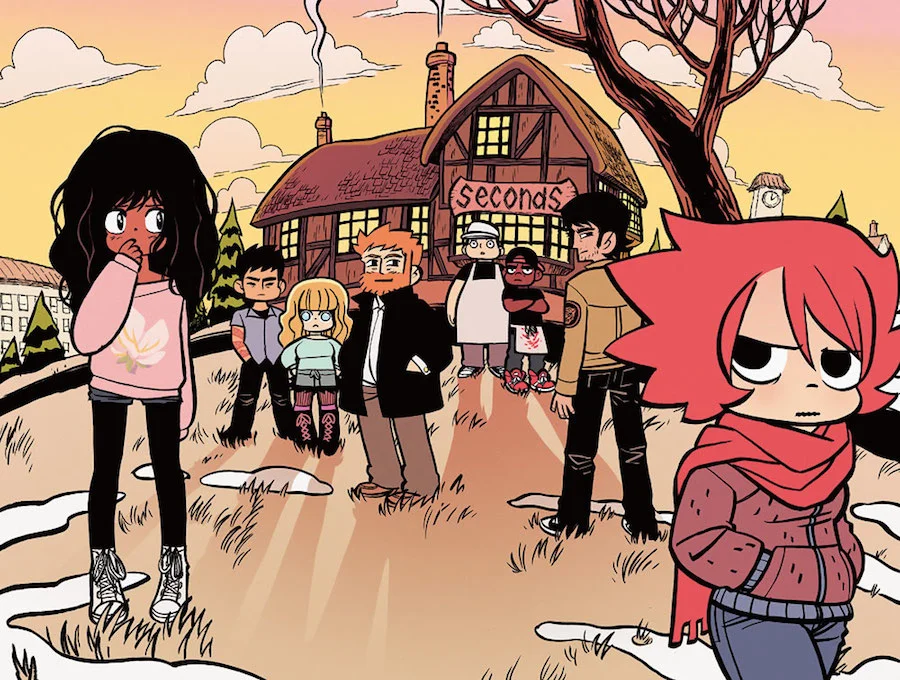 Katie, Hazel, and the rest of the cast of Seconds by Bryan Lee O'Malley.