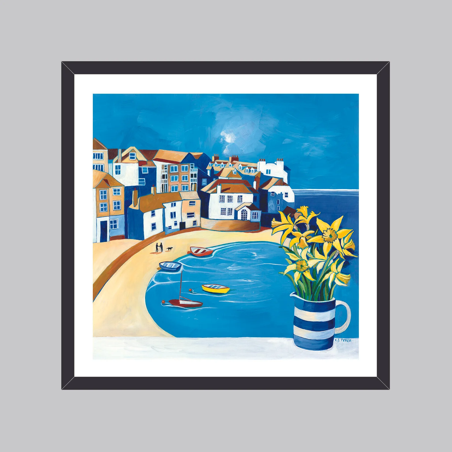 St Ives with Daffodils