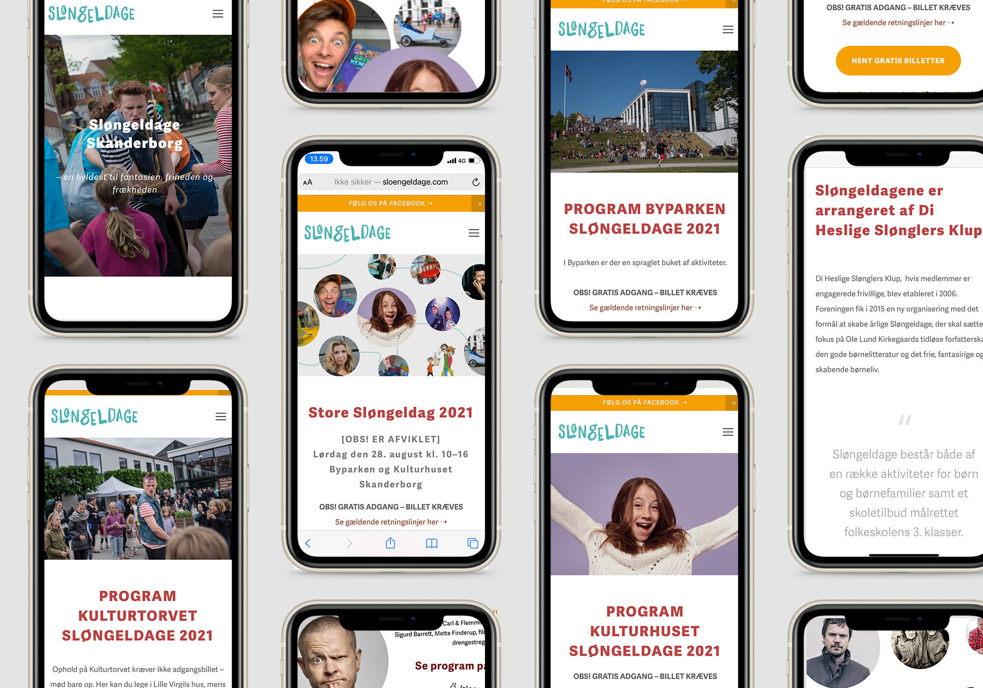 Sløngeldages website er mobile-first.