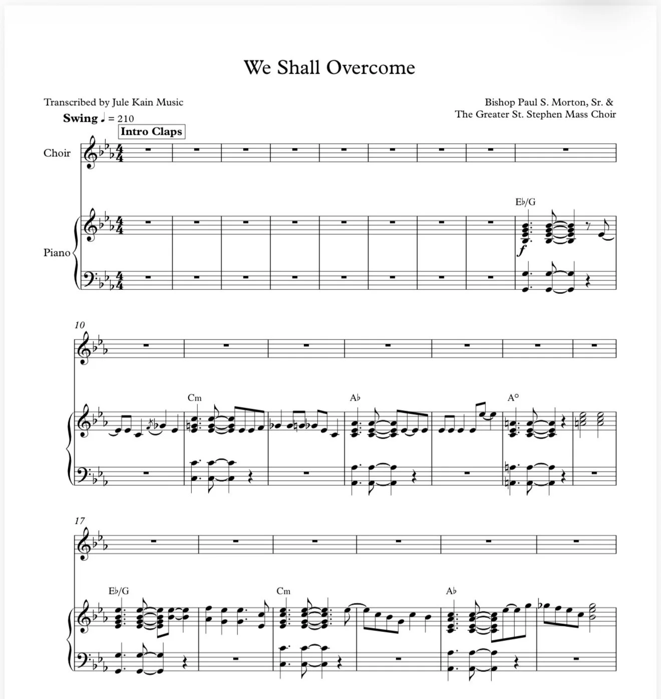 We Shall Overcome - Bishop Paul Morton - SAT