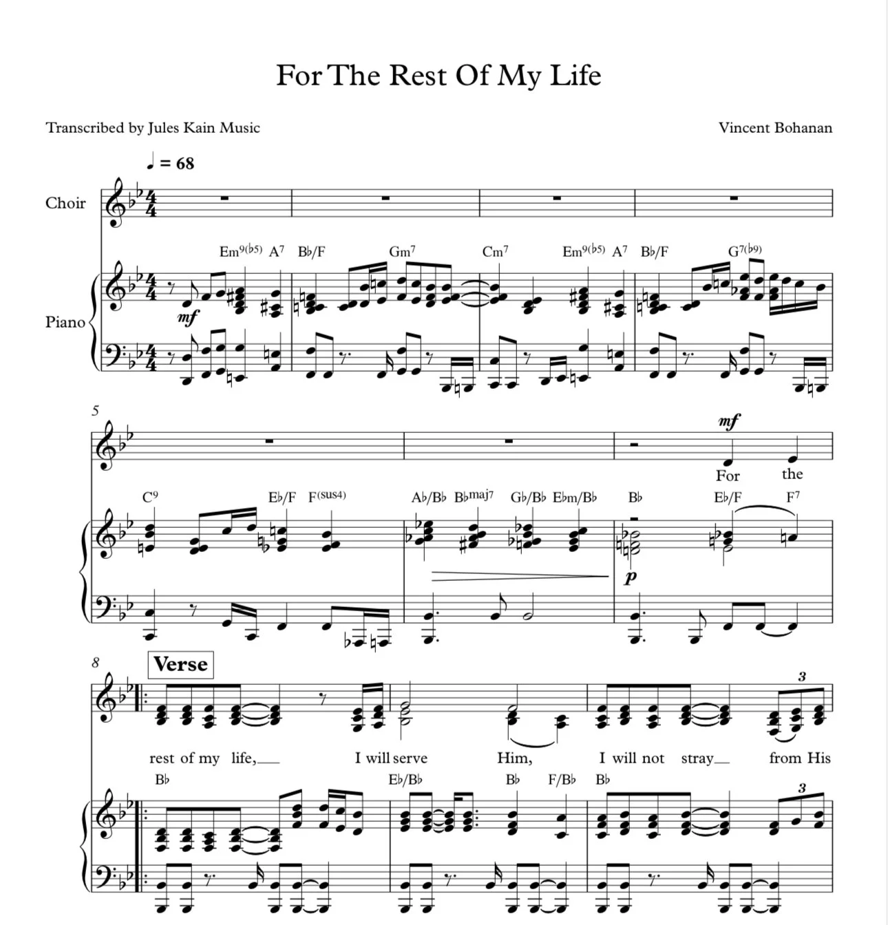 Choir Parts for Gospel Songs - SATB — Jules Kain Music