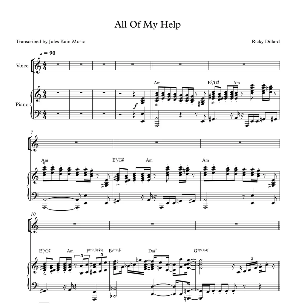 Sheet Music Search Me Lord Ricky Dillard Ricky Dillard — Black Gospel Sheet Music & Piano Transcriptions - Jules ...