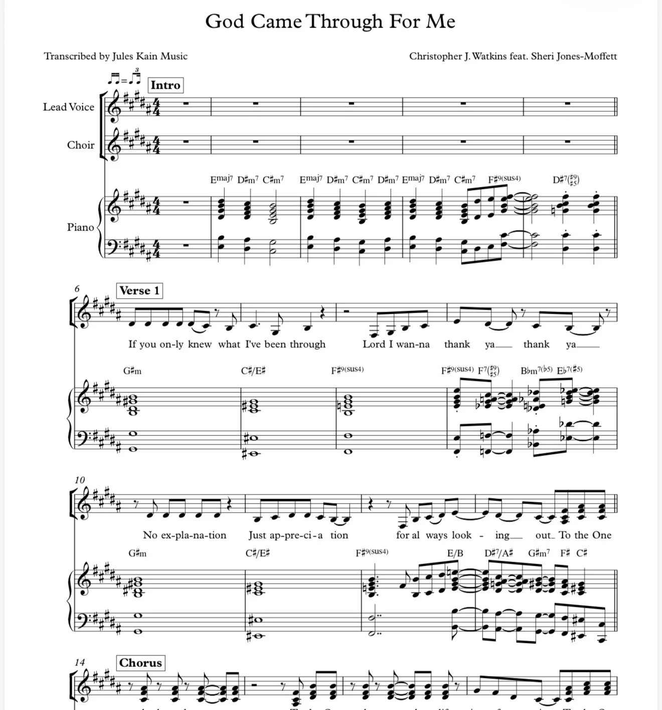 God Came Through For Me - (feat. Sheri Jones-Moffett) - Christopher J. Watkins