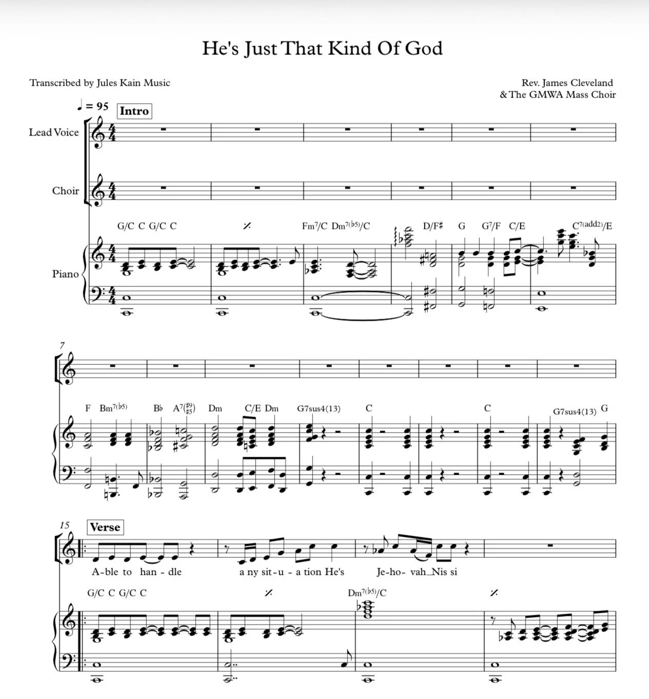 GMWA Mass Choir - He's That Kind Of God - SAT