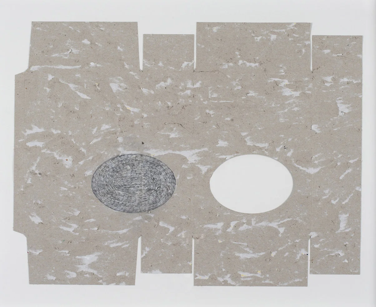 Carton gratté (ovales), 2014