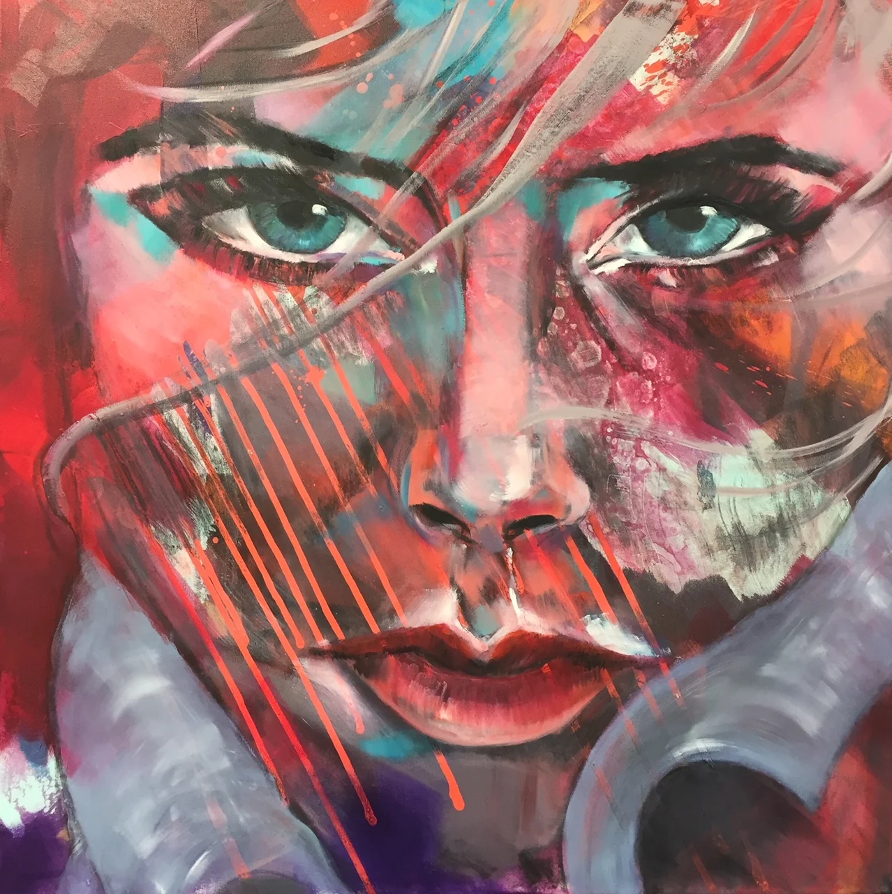 90x90, Acryl auf Leinwand