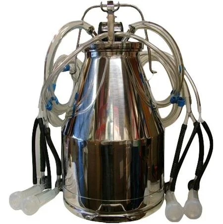 milking bucket system with pulsator and milking clusters