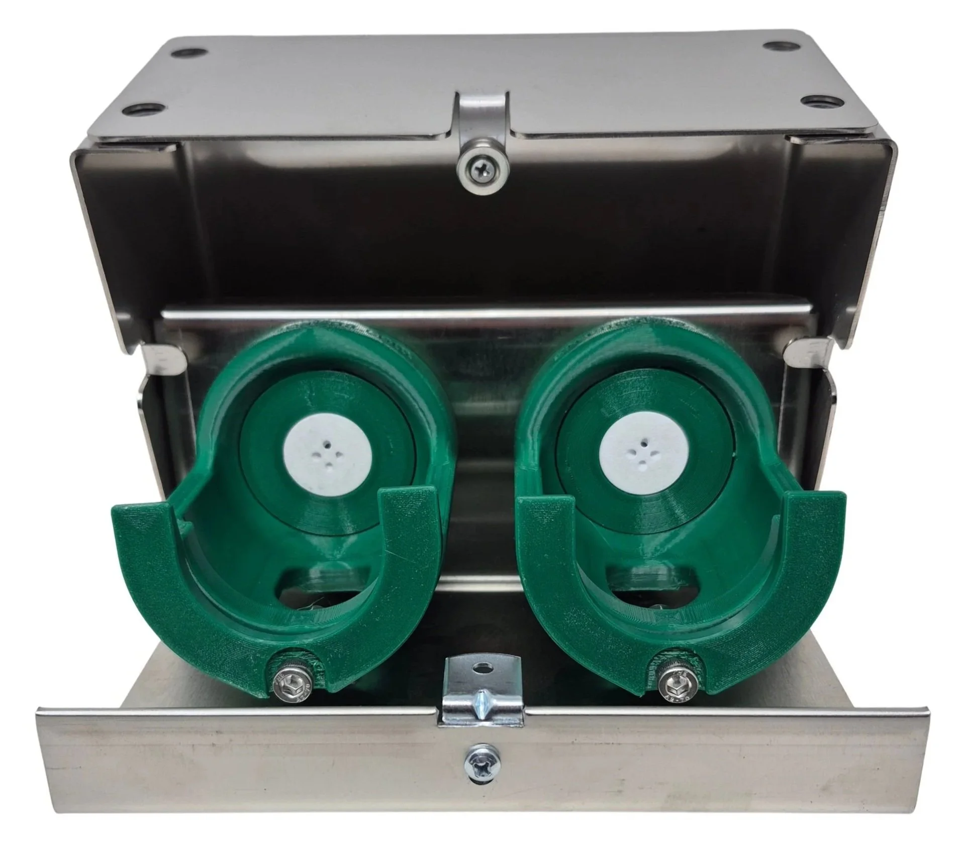 Alternative Top Flow stainless steel wash jetter tray for goat and sheep milking systems