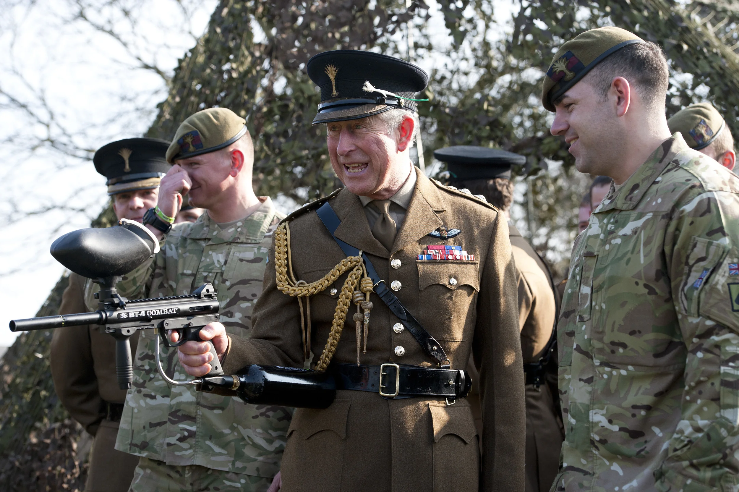 Prince Charles with the Welsh Guards