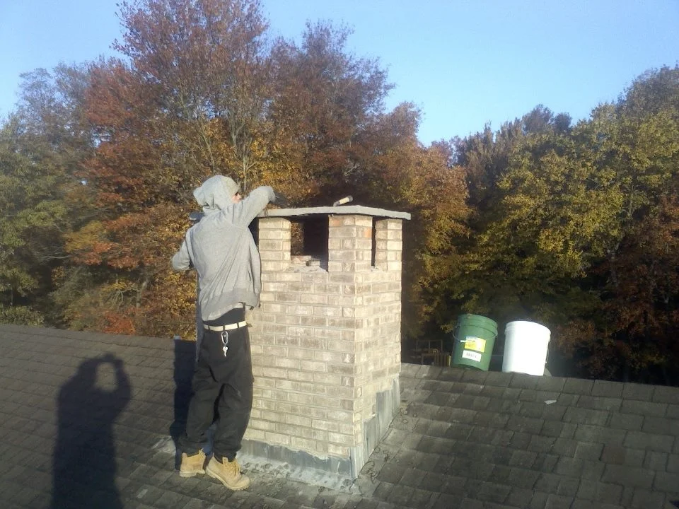 Chimney restoration, brick / flagstone