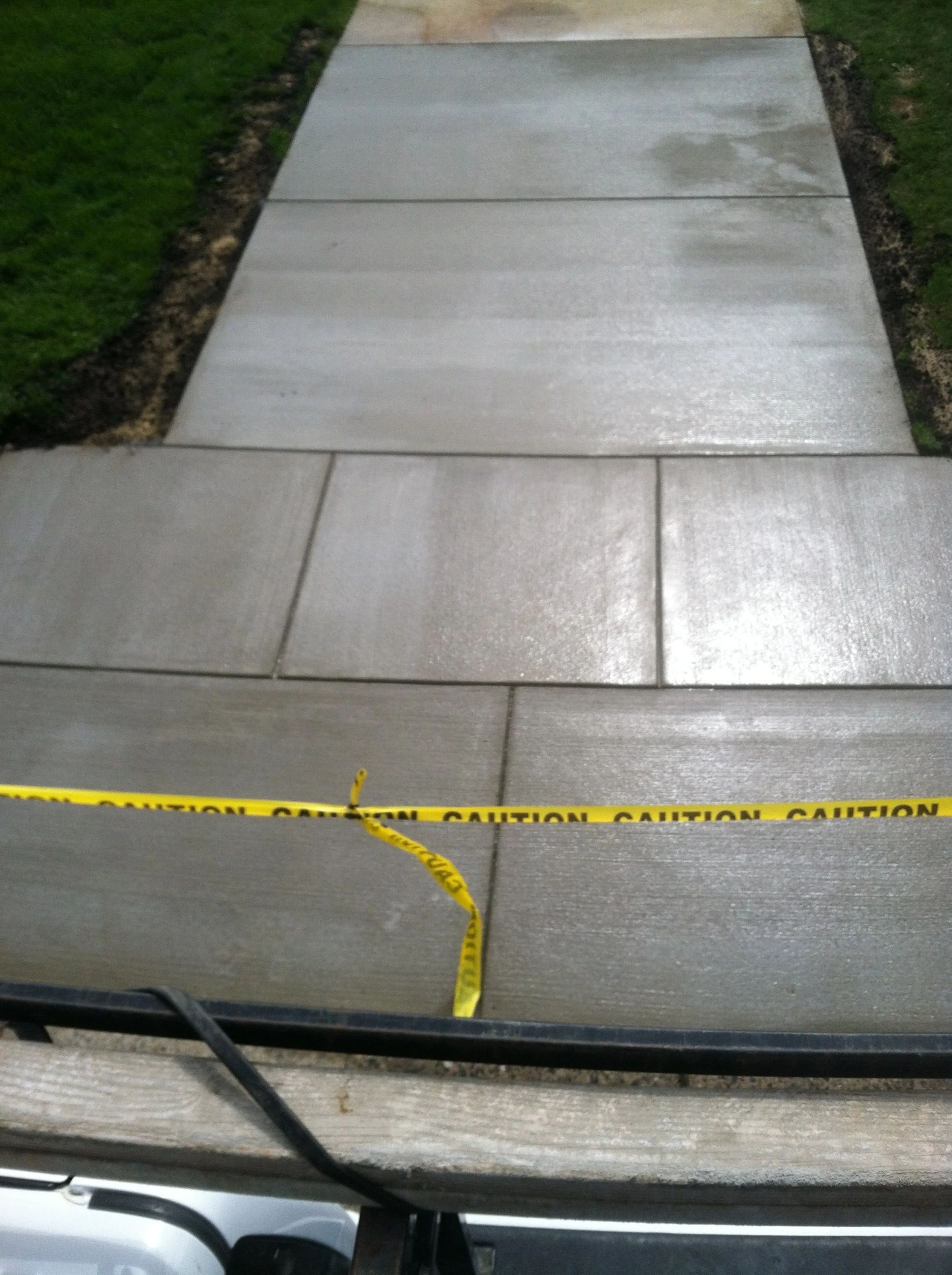 Concrete driveway