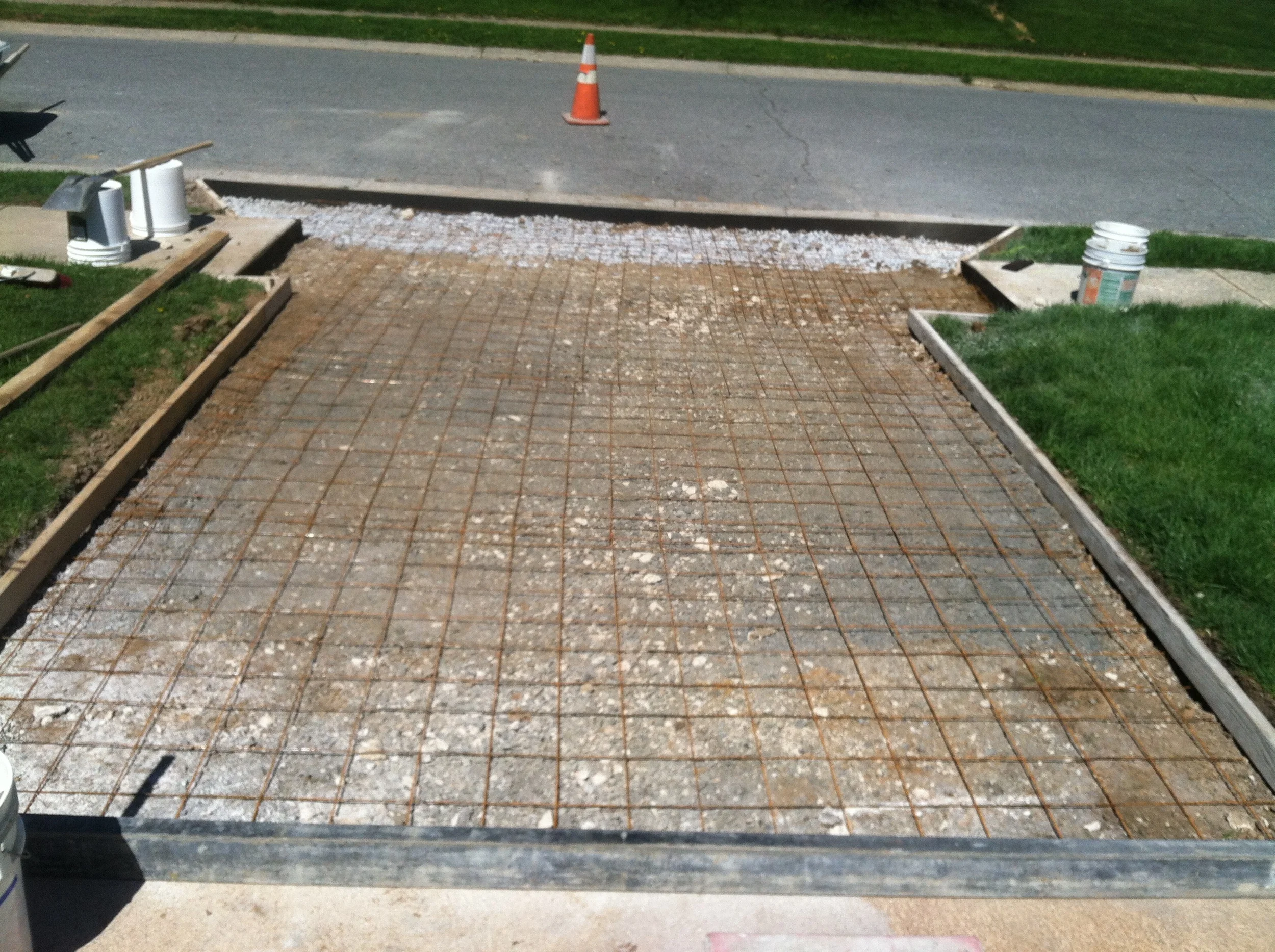 Concrete driveway