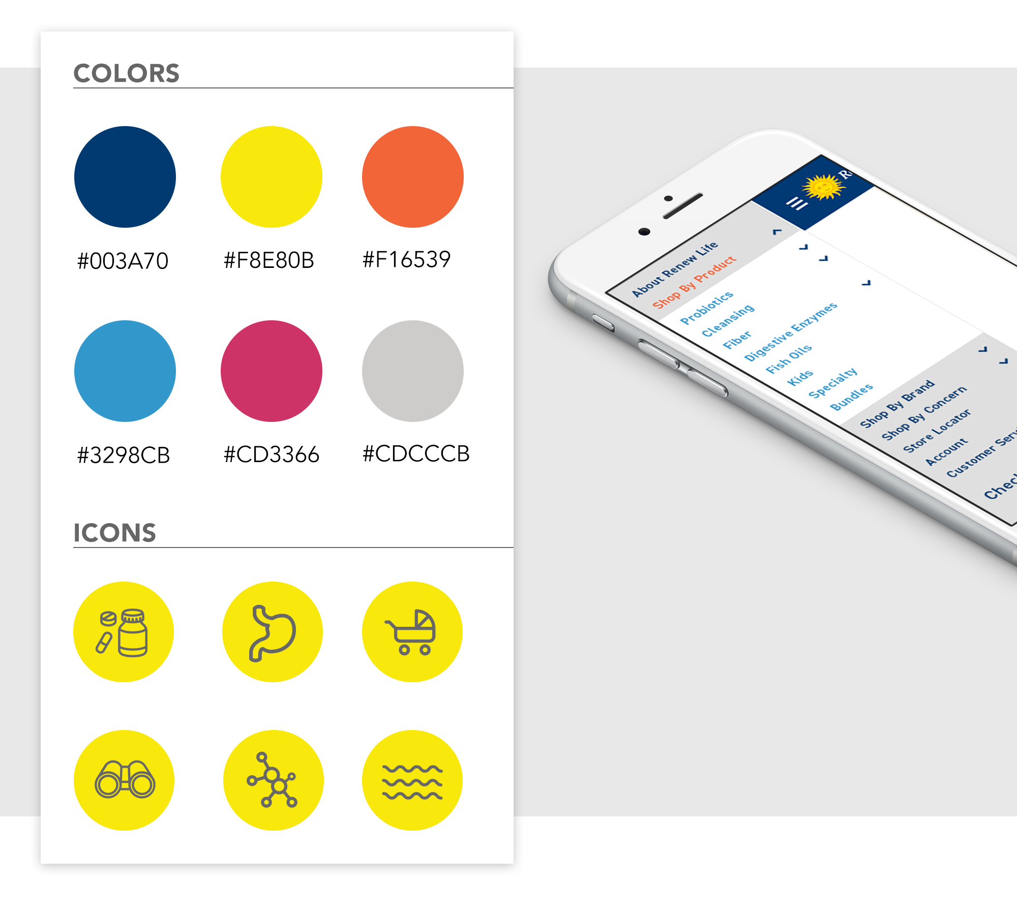 The website re-skin started with the basics -- incorporating new, brighter colors, as well as a new icon system. 