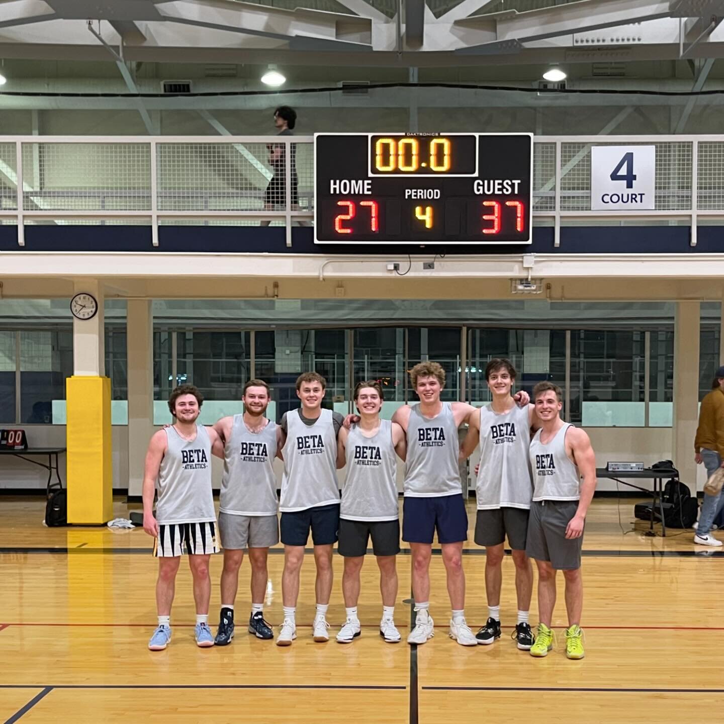 Huge shout out to the Beta Basketball IM team for winning their championship game 37-27, clinching the win for Beta.

Soon-to-be graduates Dominic Picca and Jacob Green were able to finish out their career with an astounding win, and the team as a wh