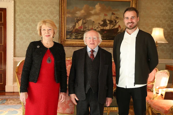 L-R: Sabina Higgins, Patron of Philosophy Ireland, President of Ireland, Michael D. Higgins, Dr. Robert Grant.