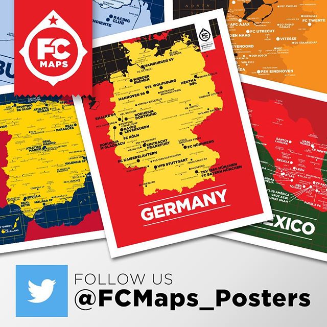 Have you followed us on twitter yet? You'll get the latest news on whats coming next. #soccer #football #mapstagram http://www.twitter.com/FCMaps_Posters