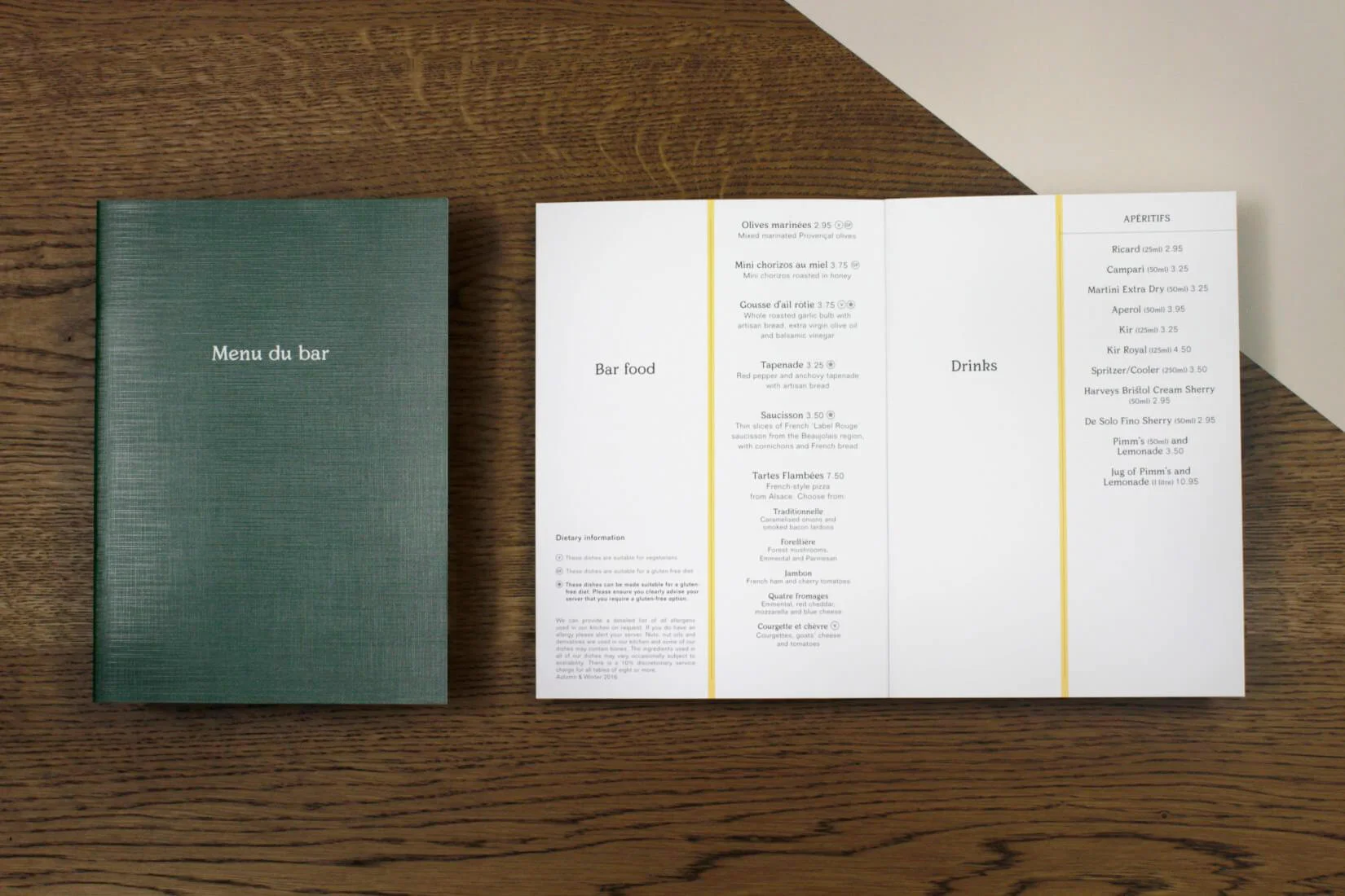 And full menu suite including breakfast, lunch, dinner and special events
