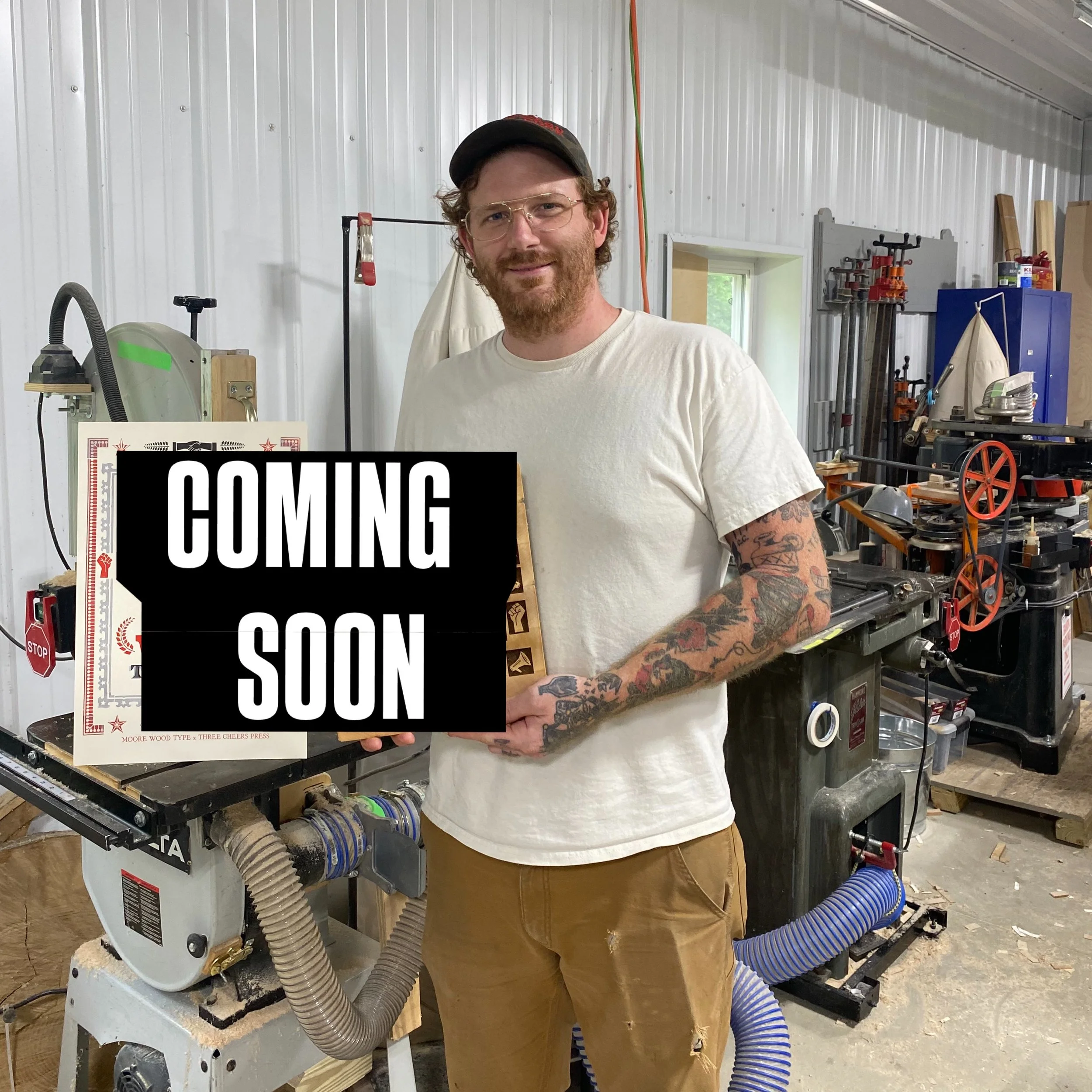 Spent this past weekend hanging out, talking shop, and running a pantograph in Ohio with @moorewoodtype working on a project with @brea_frey that I&rsquo;m SO excited to get into the world and share with y&rsquo;all. It&rsquo;s a fun one you DEFINITE