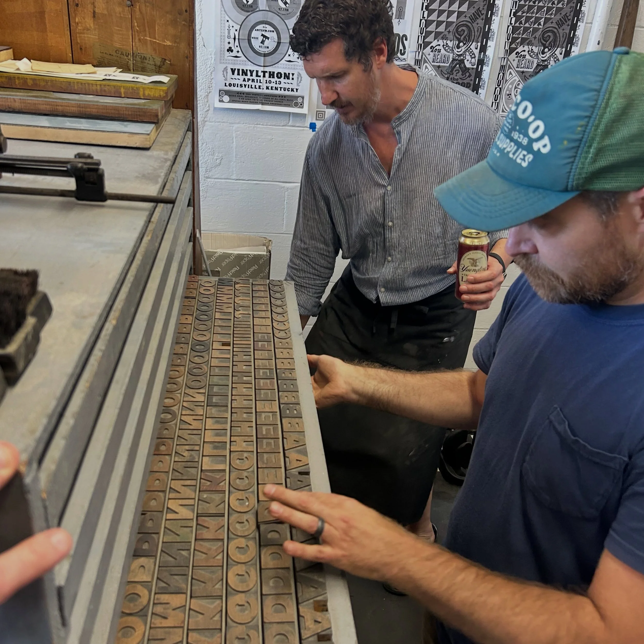 Got back last night after spending 30 hours in Louisville with @bradvetter yappin, playing with lasers, eating DELICIOUS Indian food, and overall having a grand time. I took one single photo in @patrick.masterson.letterpress where we spent way-too-lo