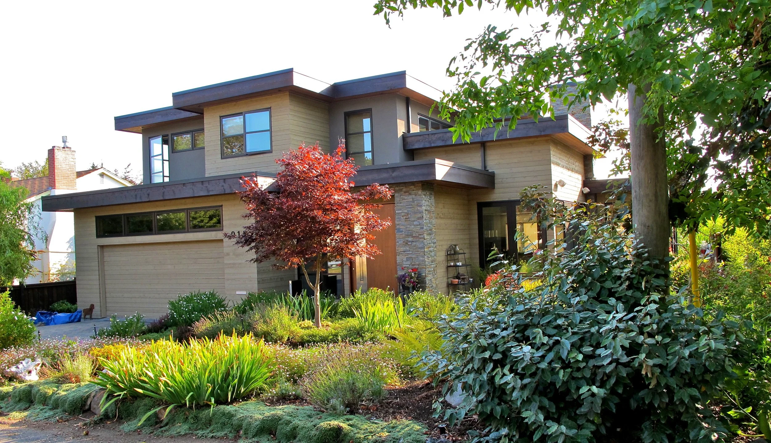 Extending the architecture outdoors.