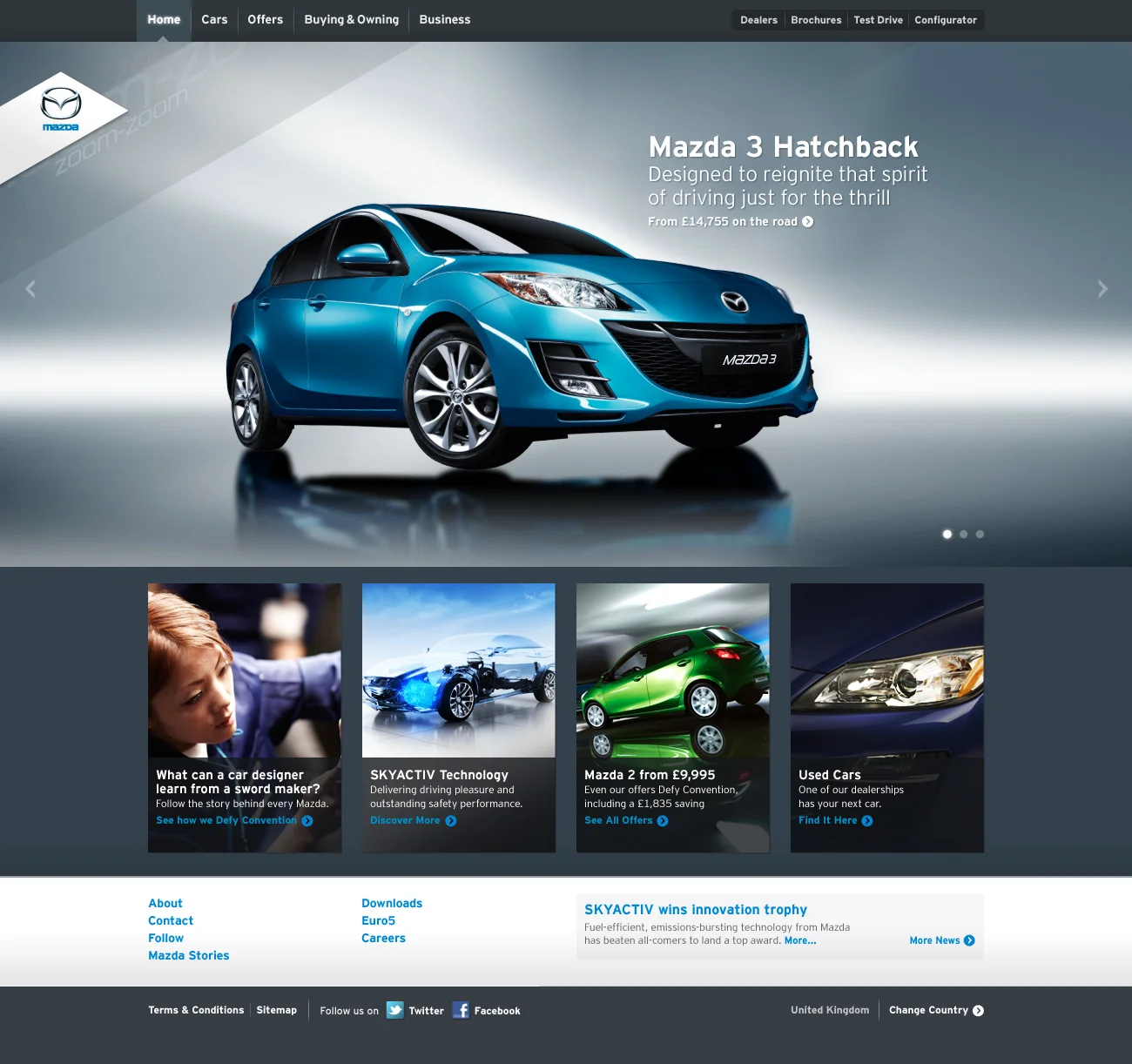 Mazda.co.uk Homepage