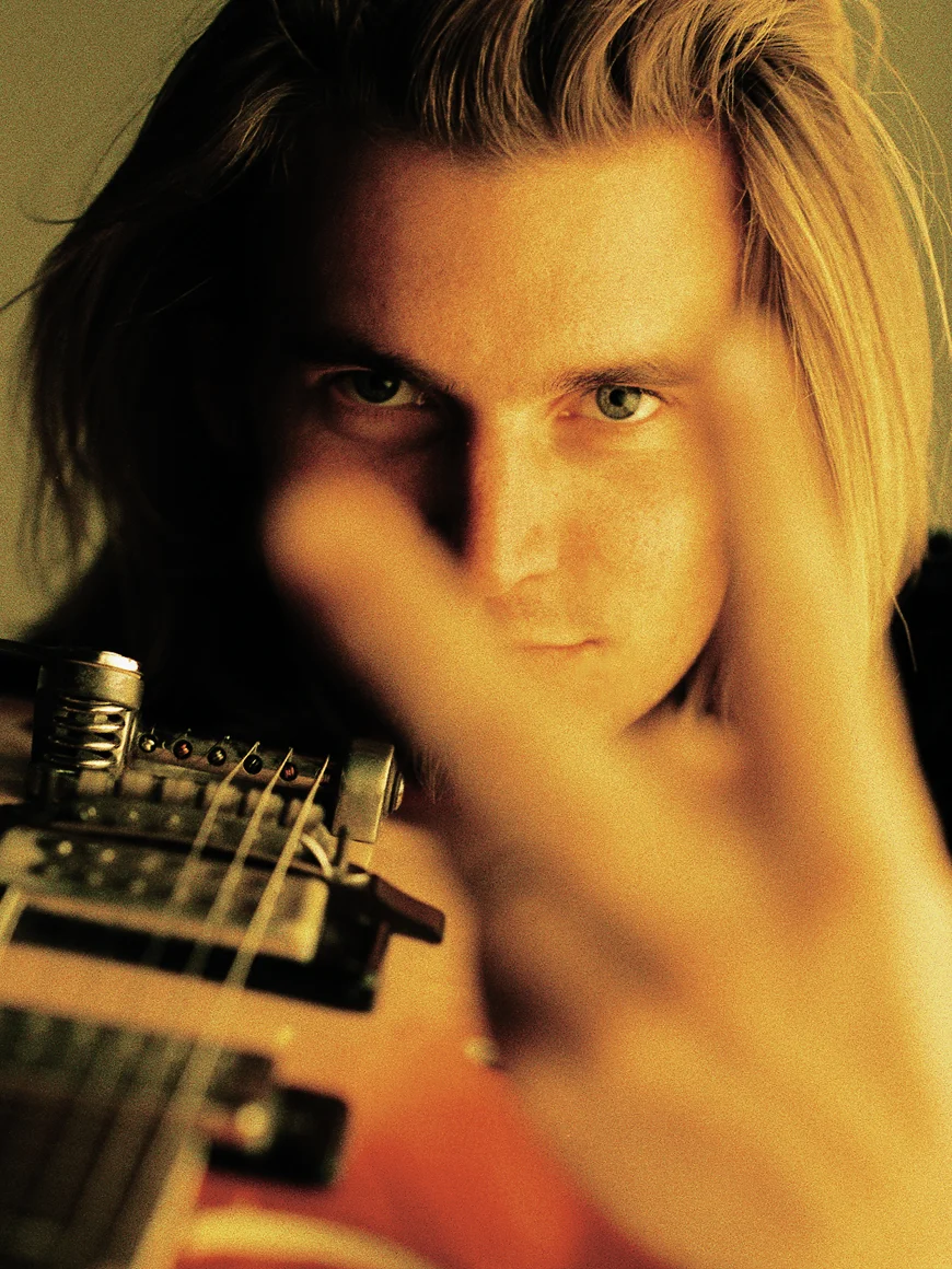 'SPUN' solo album cover photo (1997) for the unreleased Cargo Records album. Yes, I'm giving the English Bird. I was signed to a punk label after all. Photo Jeff Wiant