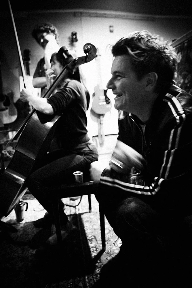 Hearing the string section go down on 'Life or Luck' during the 'Fürst In The Dirt' sessions. That's joy on the face (2014). Photo Stacie Huckeba.